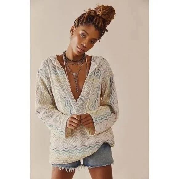 Anna Sui Sweaters - Anna Sui Free People Shangri La Knit Hoodie Pullover Sweater size PS